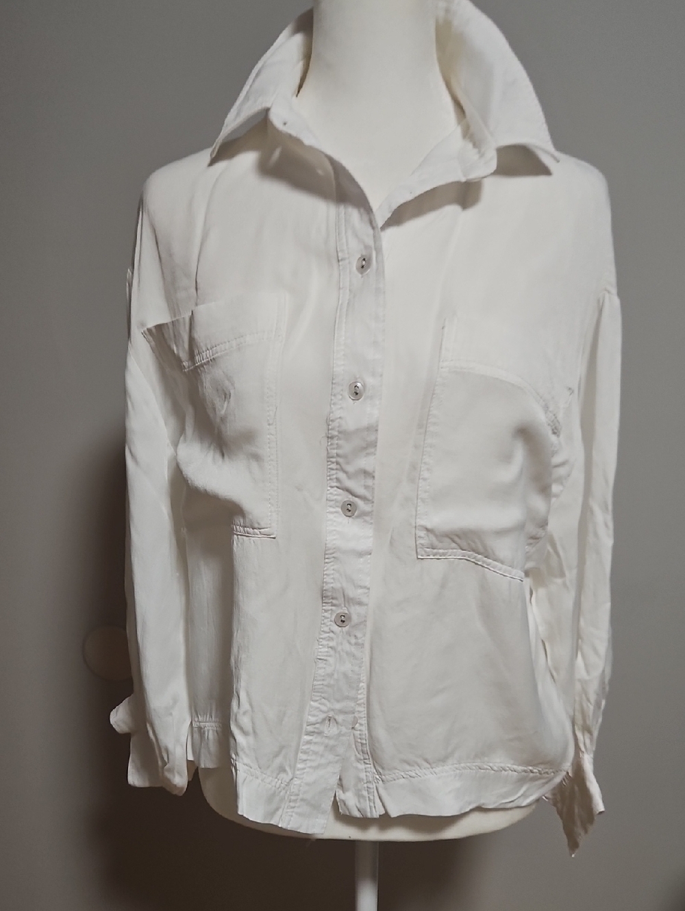 Topshop White Shirt with Label Detail
